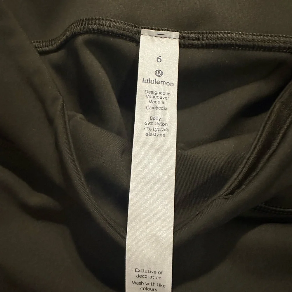 lululemon🍋Wunder Under CropIII Full-onLuxstreme Dark OliveLeggings Size 6